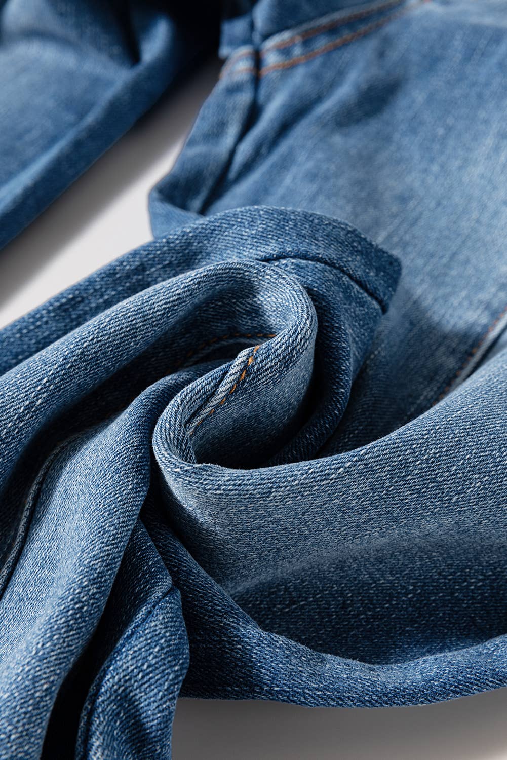 66Western High Waist Button Fly Seamed Raw Hem Flare Jeans