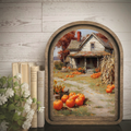 Arch Frame Pumpkin Farm Moody Fall | Wood & Canvas