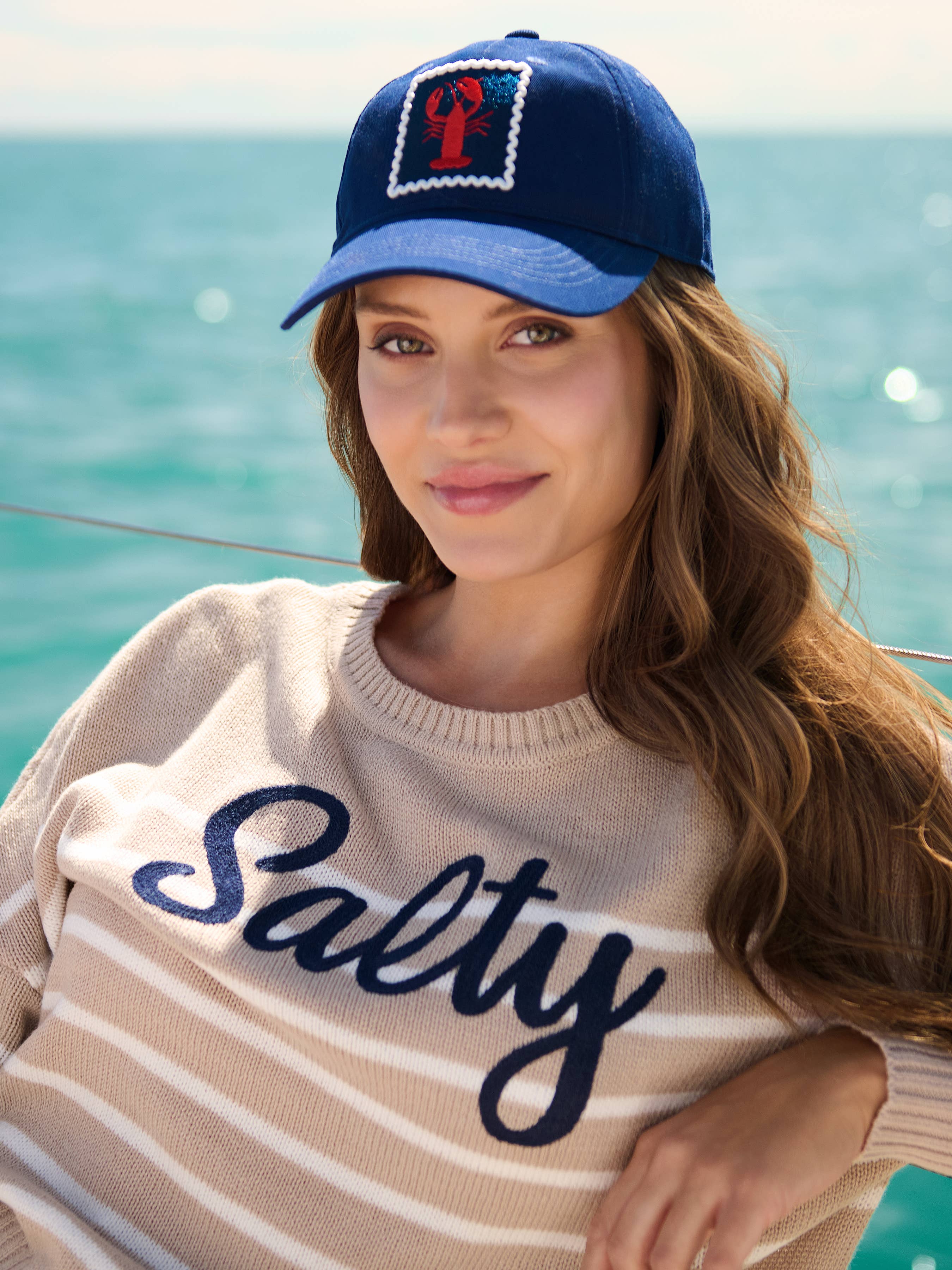 LOBSTER BALL CAP,NAVY