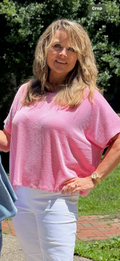 Ribbed Stripped Short Sleeve Top