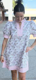 Flower Short Sleeve Dress by Jodifi