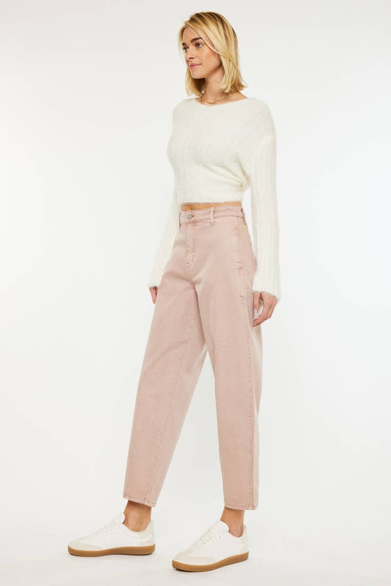 ULTRA HIGH RISE SLIM BARREL FIT JEANS-KC78032DP