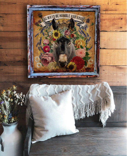 "Always be Humble and Kind"  Square Framed Artwork