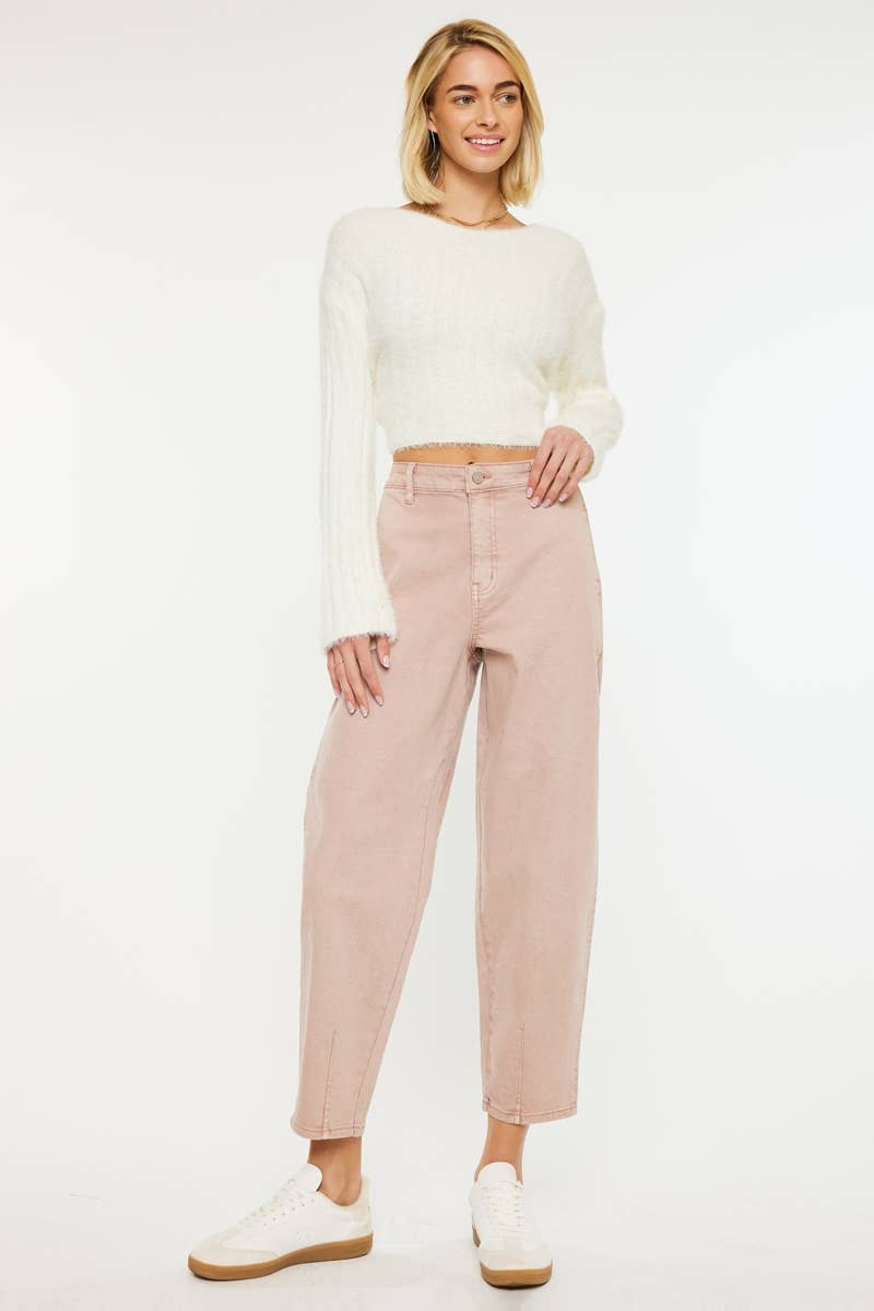 ULTRA HIGH RISE SLIM BARREL FIT JEANS-KC78032DP