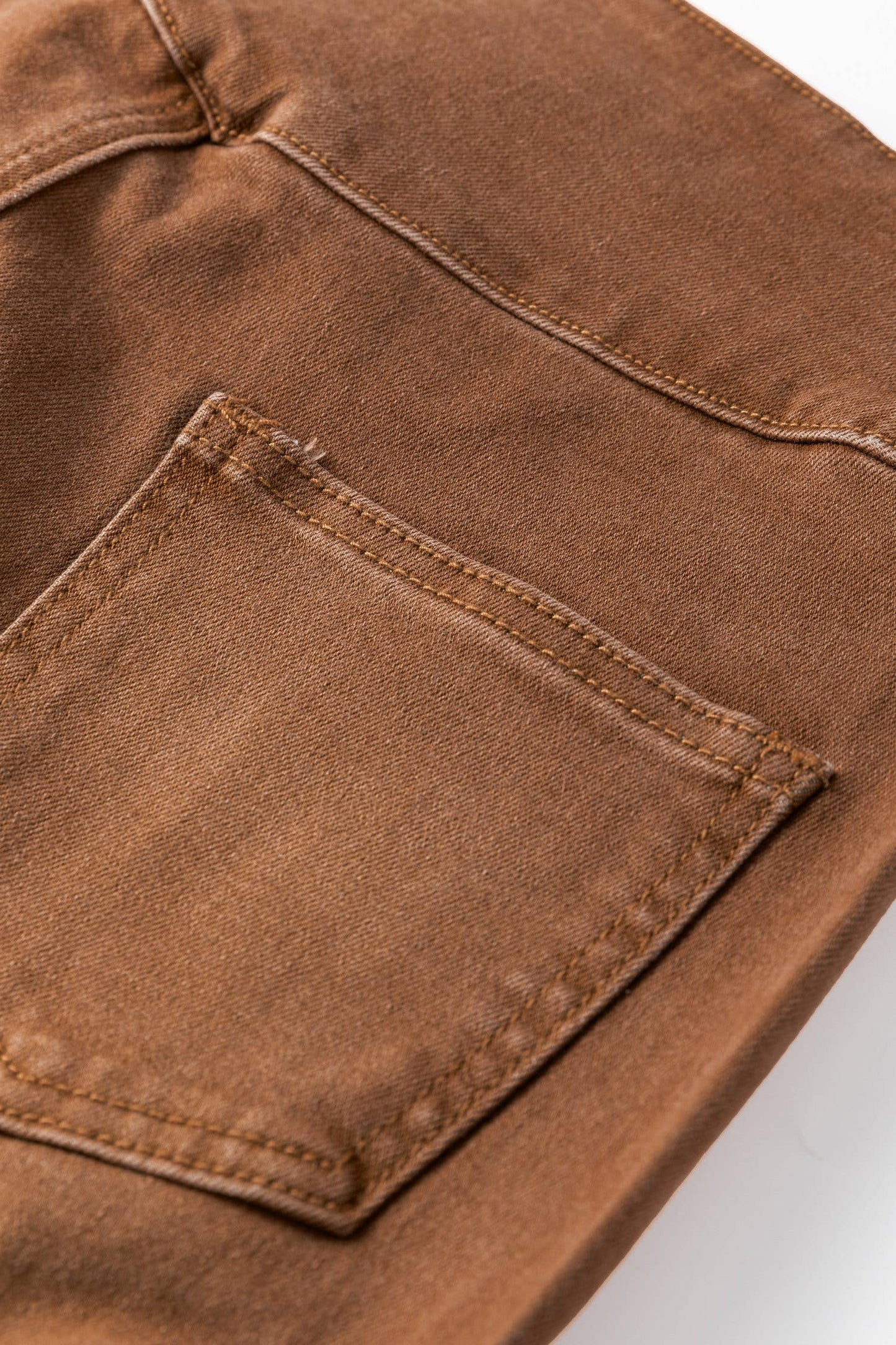 66Western High Waist Button Fly Seamed Raw Hem Flare Jeans