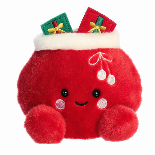 5" Plush Pal Velvet Santa Bag Palm Pals Stuffed Animal