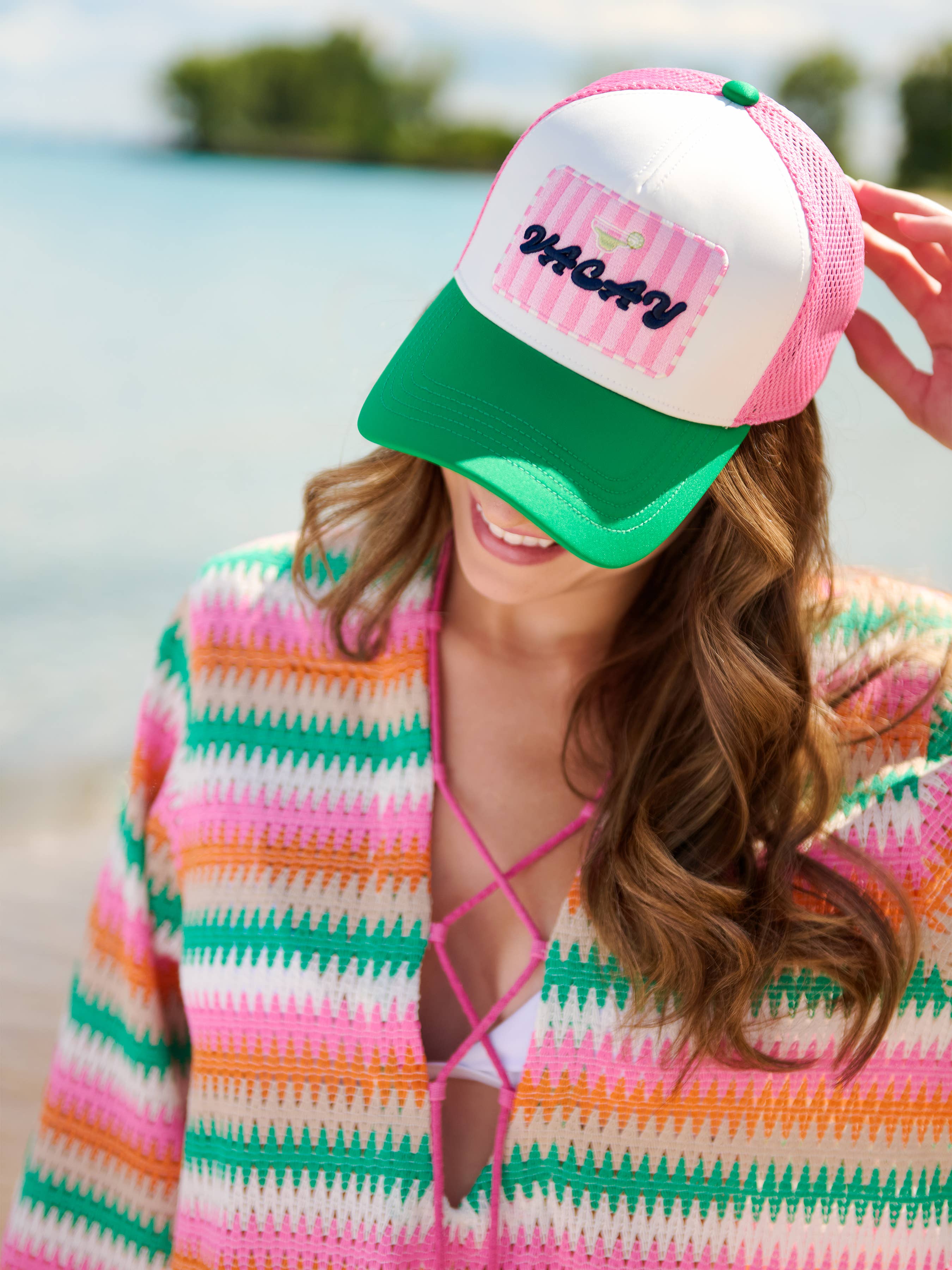 "VACAY" TRUCKER HAT,MULTI