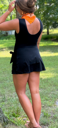 Sleeveless wrap tie dress