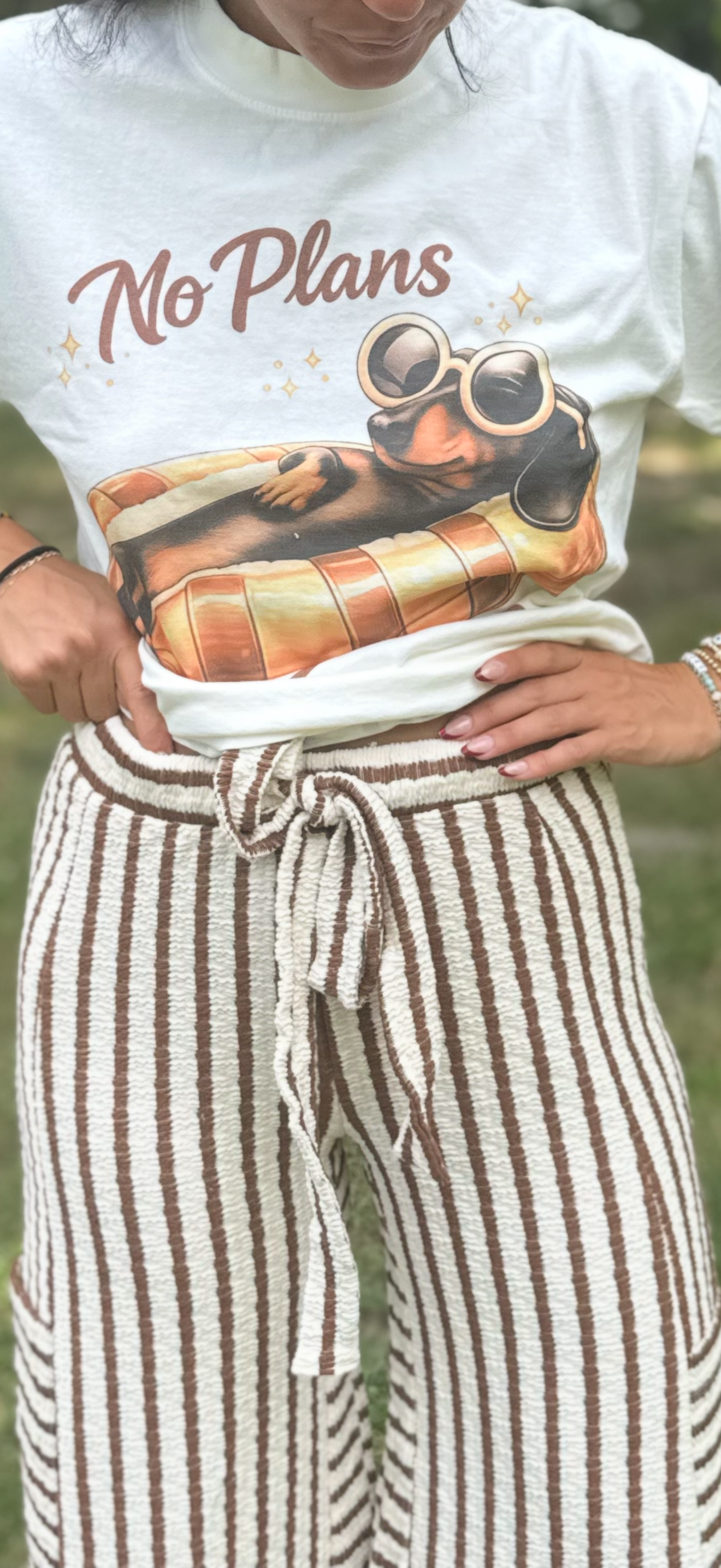 Stripe Wide Leg Pants