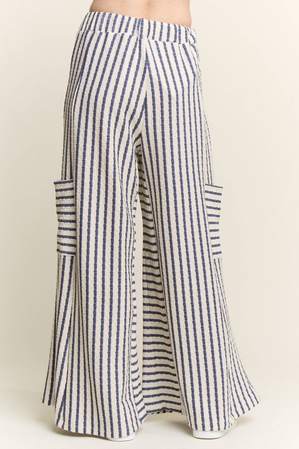 STRIPE WIDE LEG PANTS CREAM EDITION