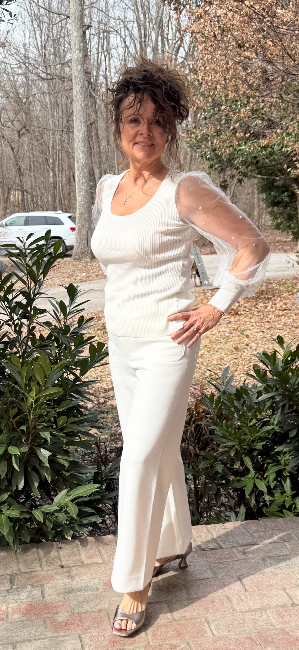 White Sheer Long Sleeve