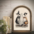 Arch Frame Goose Ghost Witch Vintage | Wood & Canvas