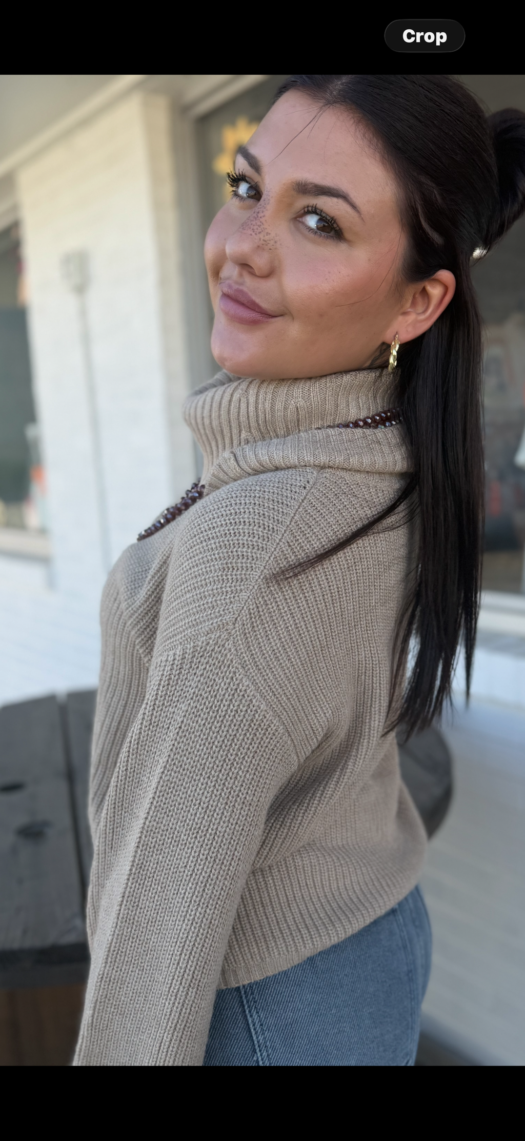 Tan Turtleneck sweater