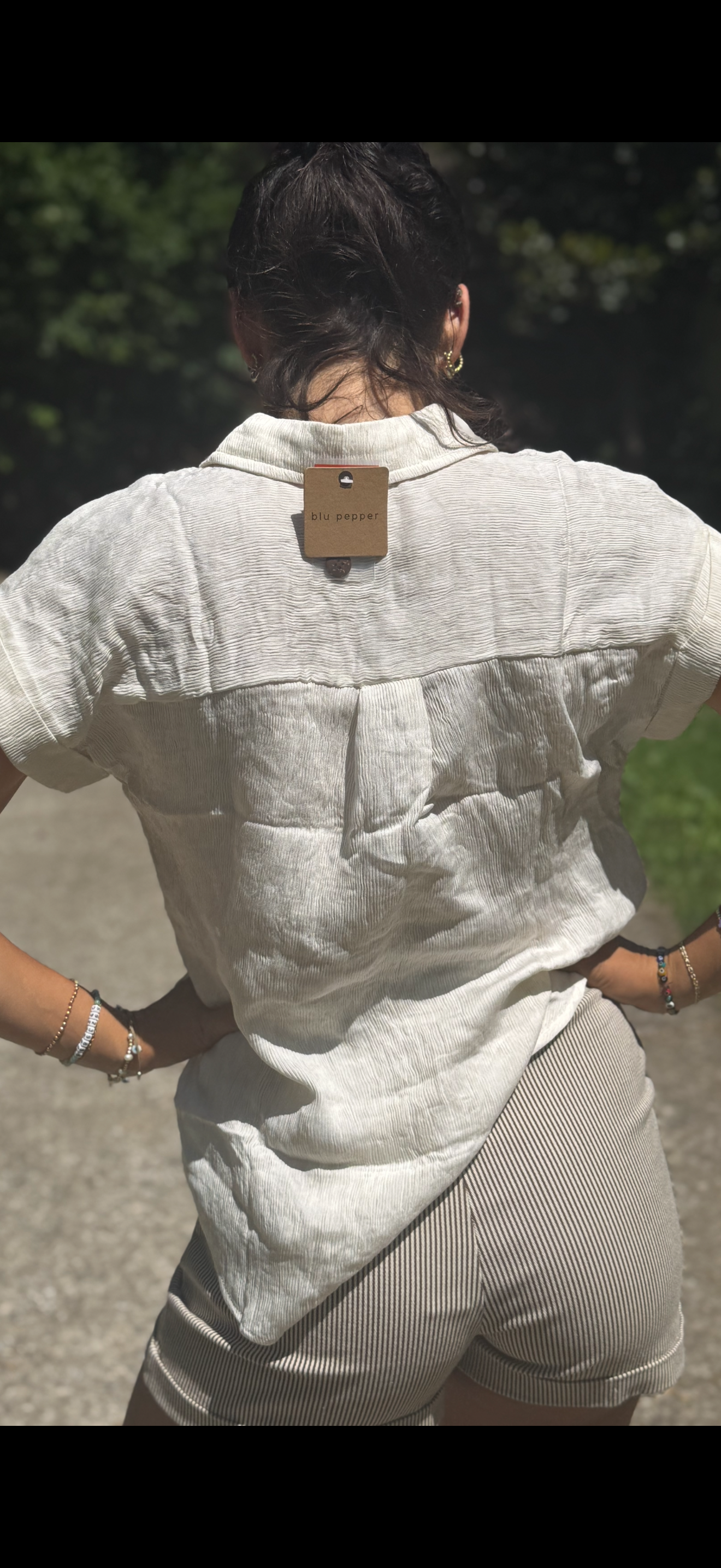 Linen Blend Short Sleeve