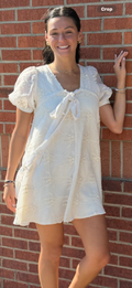 Cream Lace Mini Dress
