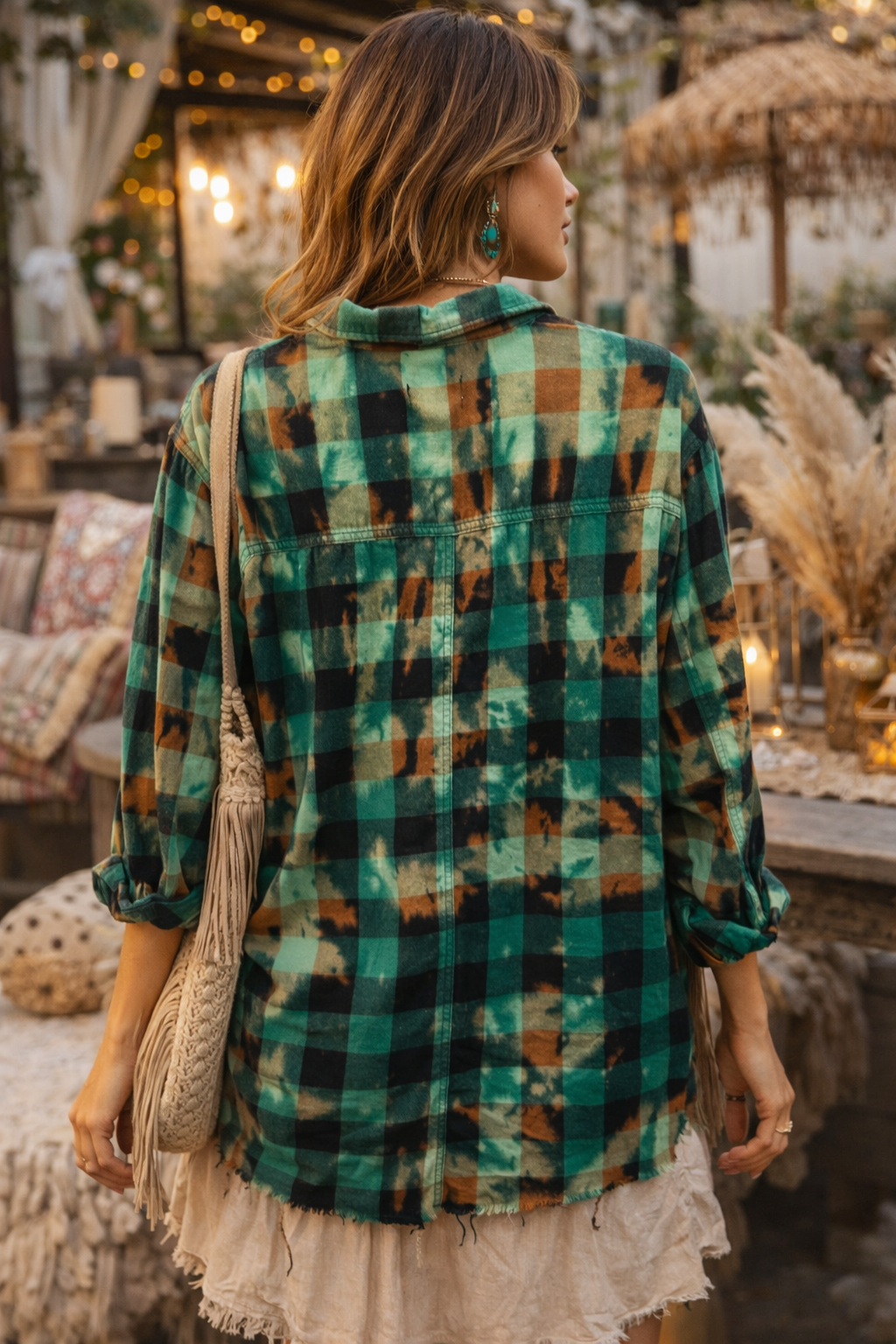 Evergreen Mirage Hooded Flannel