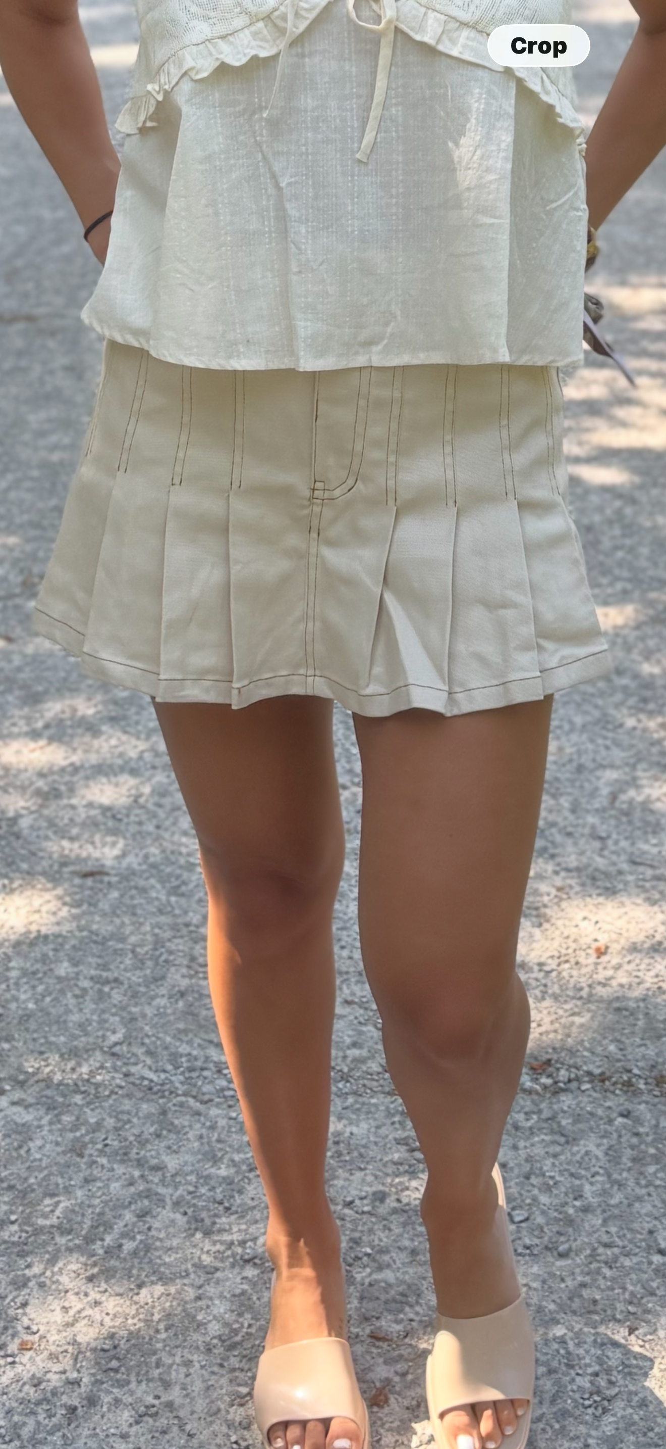 Denim Tan Skort