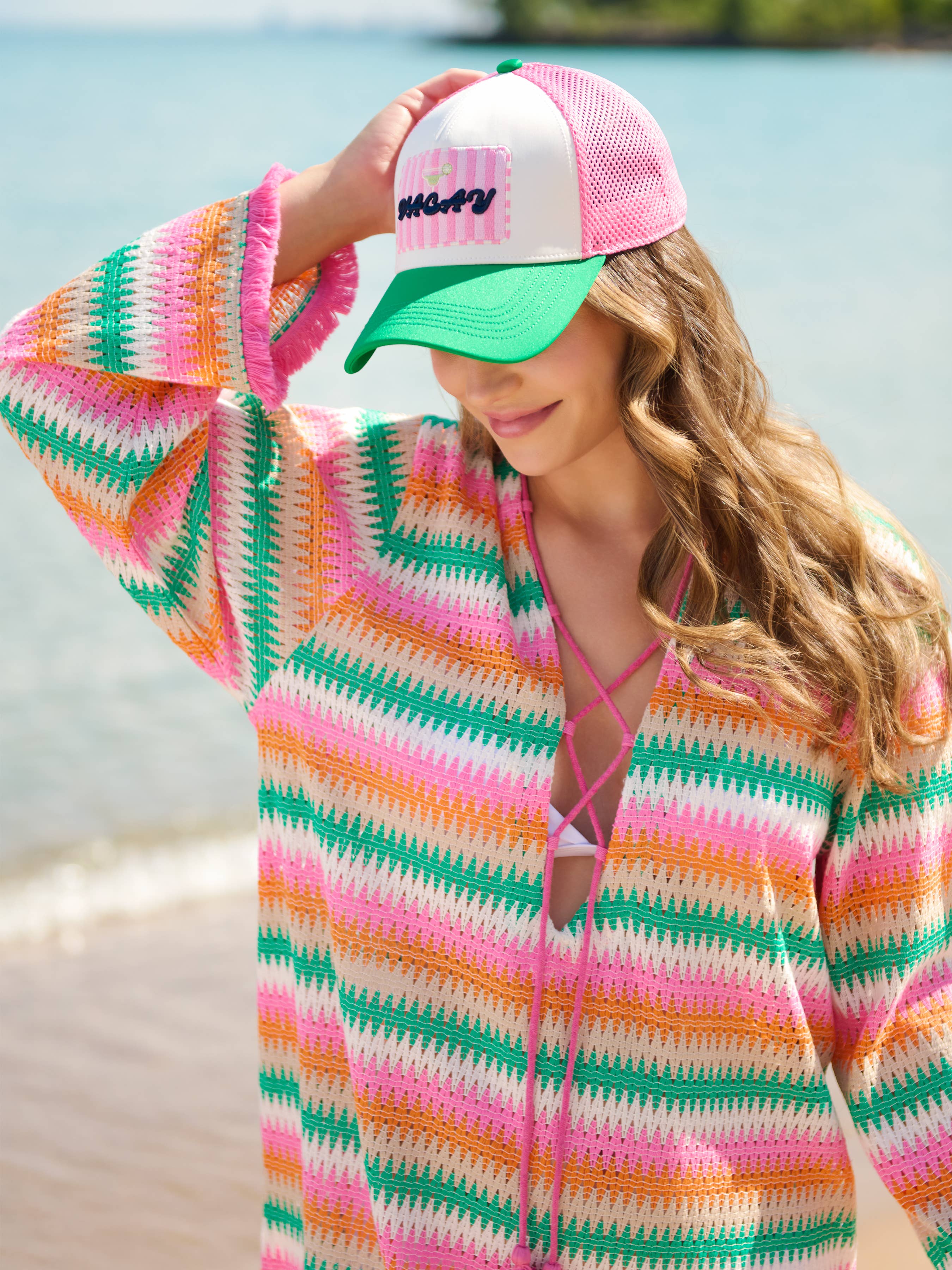 "VACAY" TRUCKER HAT,MULTI