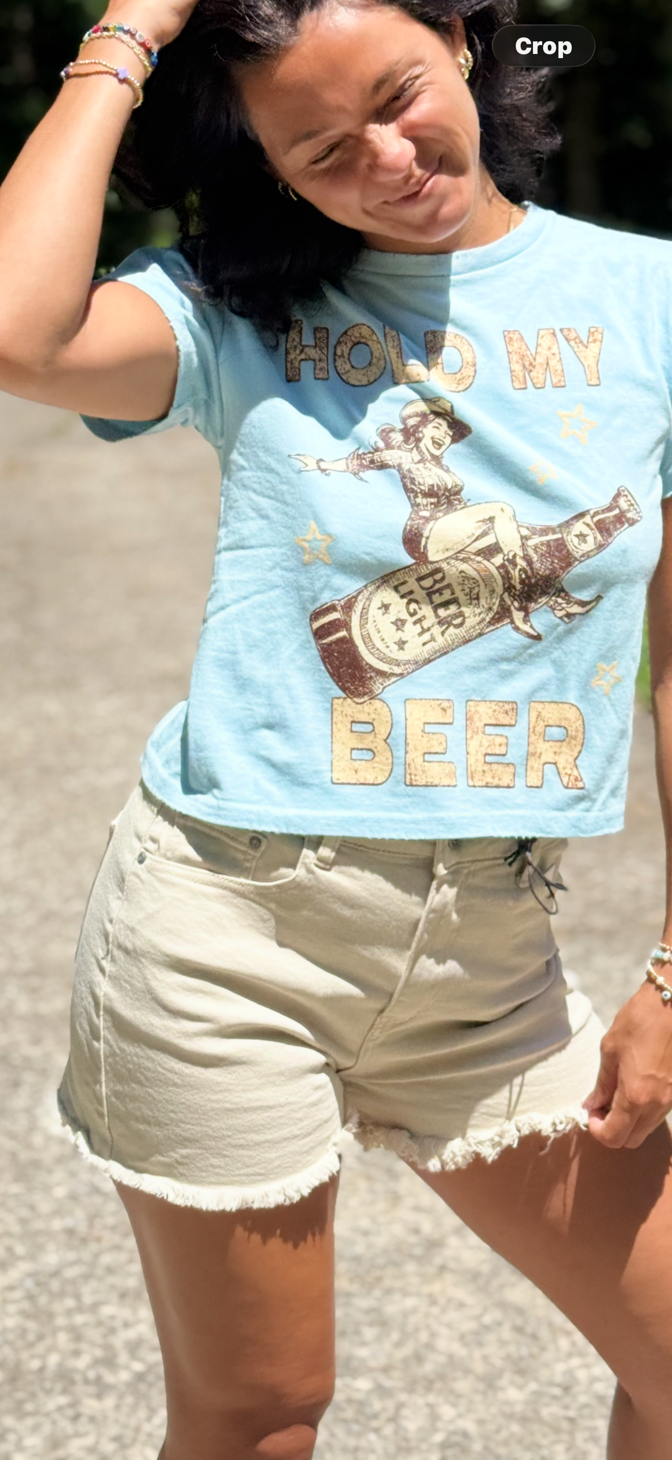 Light Blue Crop