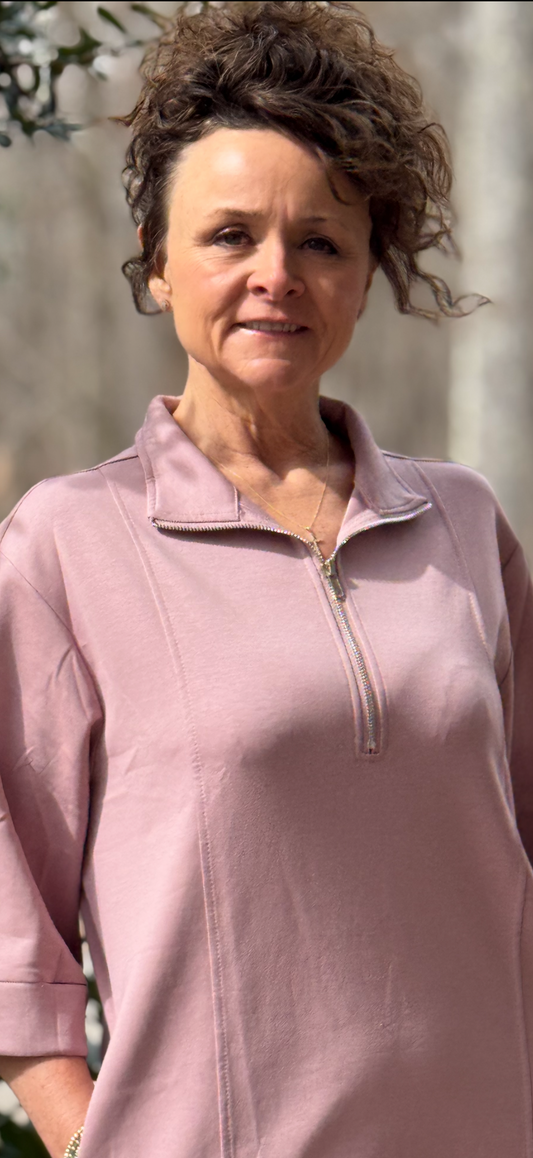 Carole Christian light mauve Dress - Zip Front Pocket