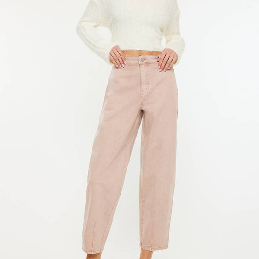 ULTRA HIGH RISE SLIM BARREL FIT JEANS-KC78032DP