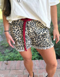 Denim Animal Print Shorts