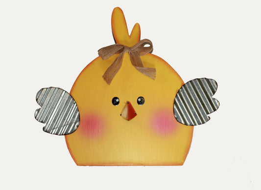 11" Wood & Metal Chick