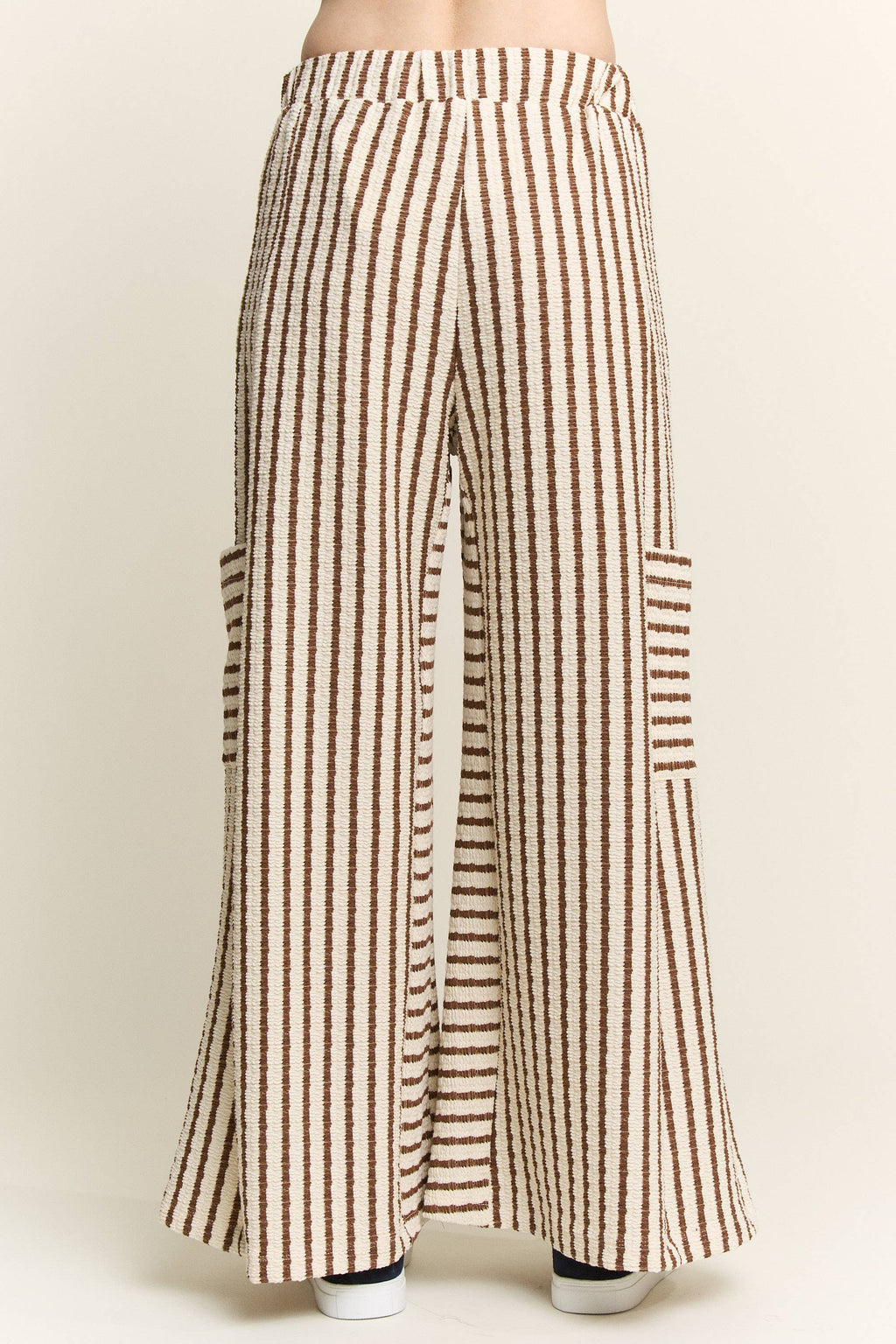 STRIPE WIDE LEG PANTS CREAM EDITION