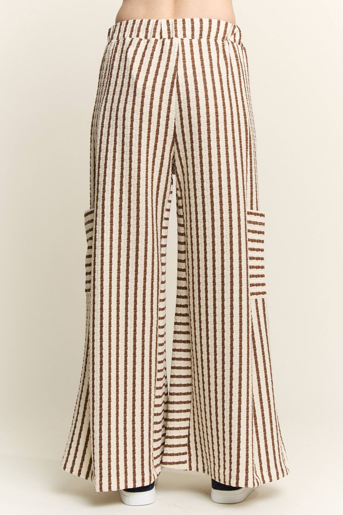 STRIPE WIDE LEG PANTS CREAM EDITION