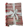 50X60 Woven Throw Blanket, Red, Green, Cream