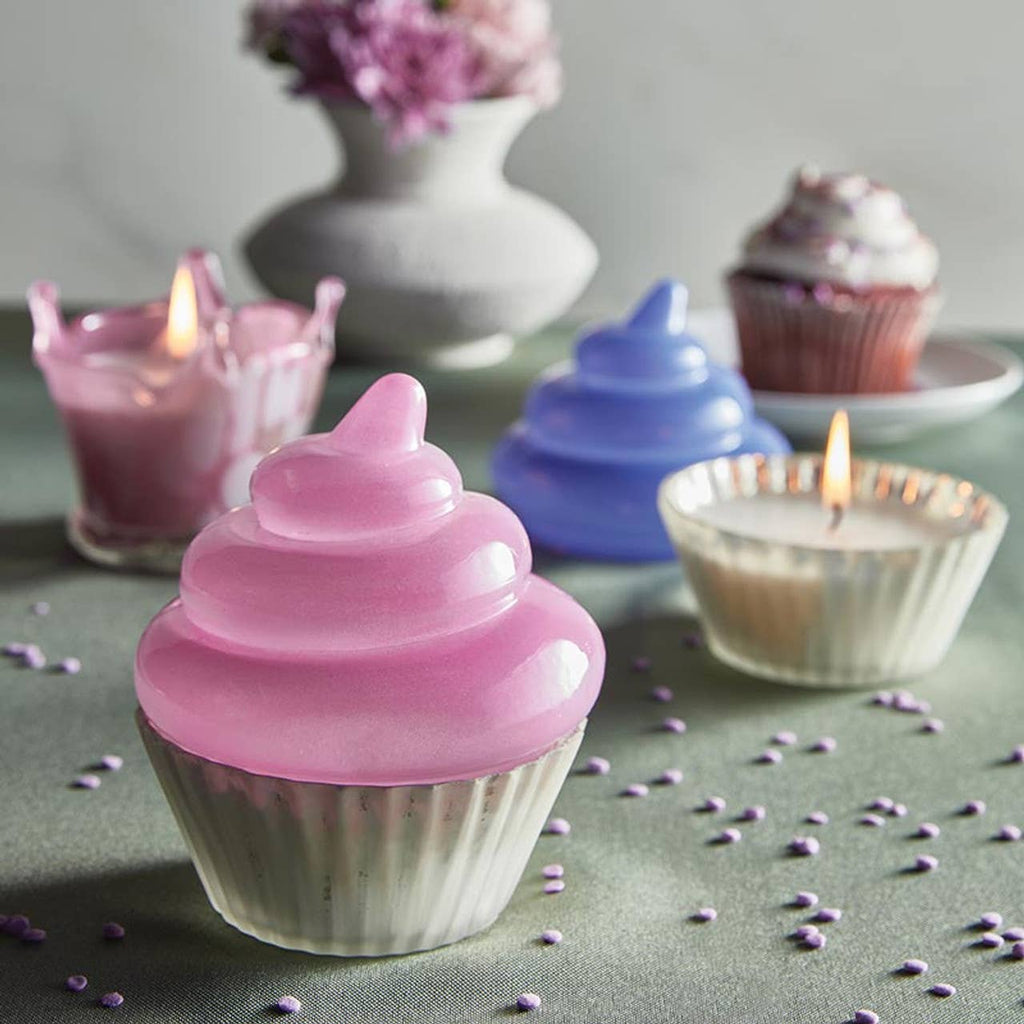 Pink Cupcake Candle