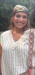 Tan and White Sweater Tank