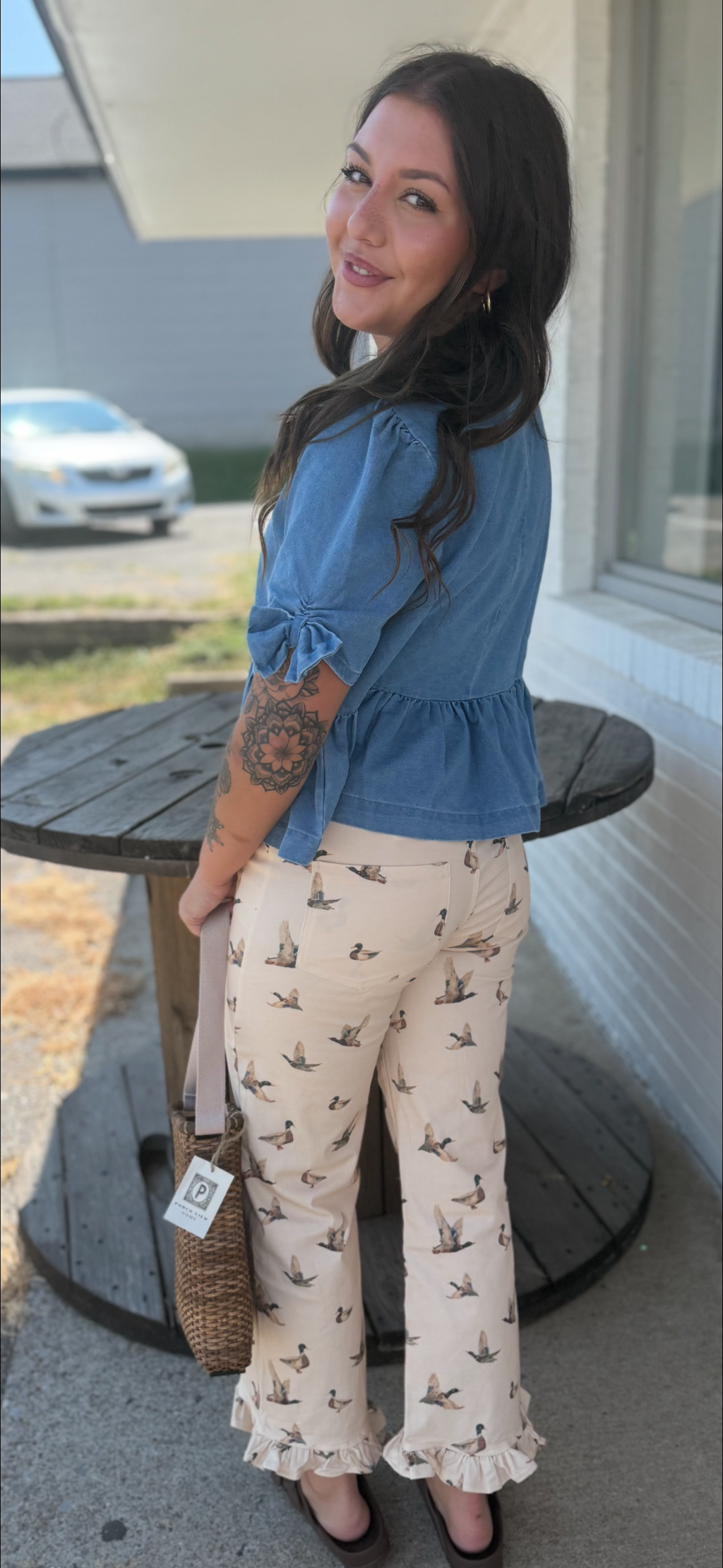 Mallard duck tan jeans ￼