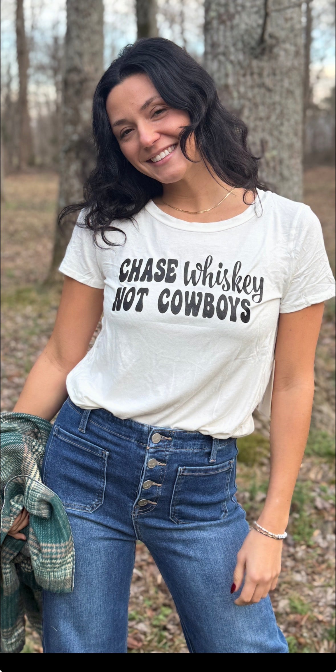 Cuffed Button Up Jeans