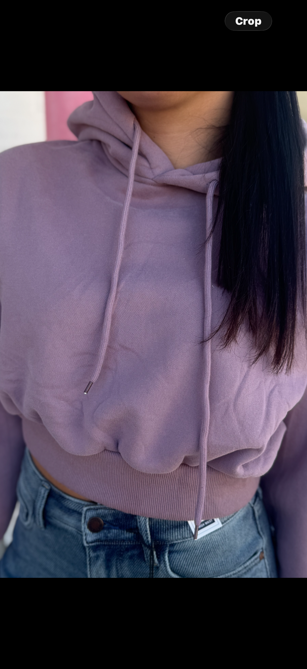 Cropped purple sweatshirt by Panache
