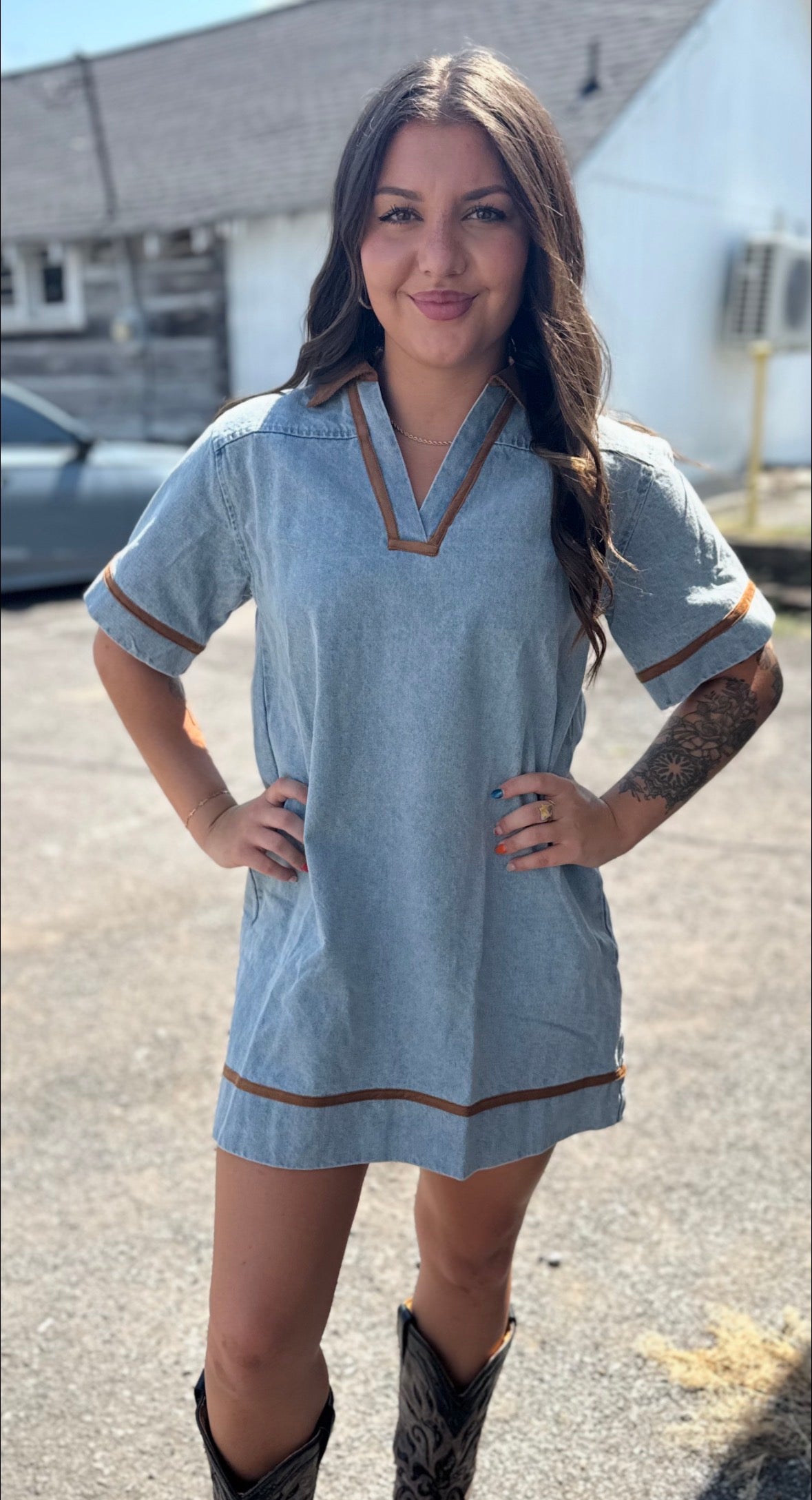 Day and Moon Denim Dress