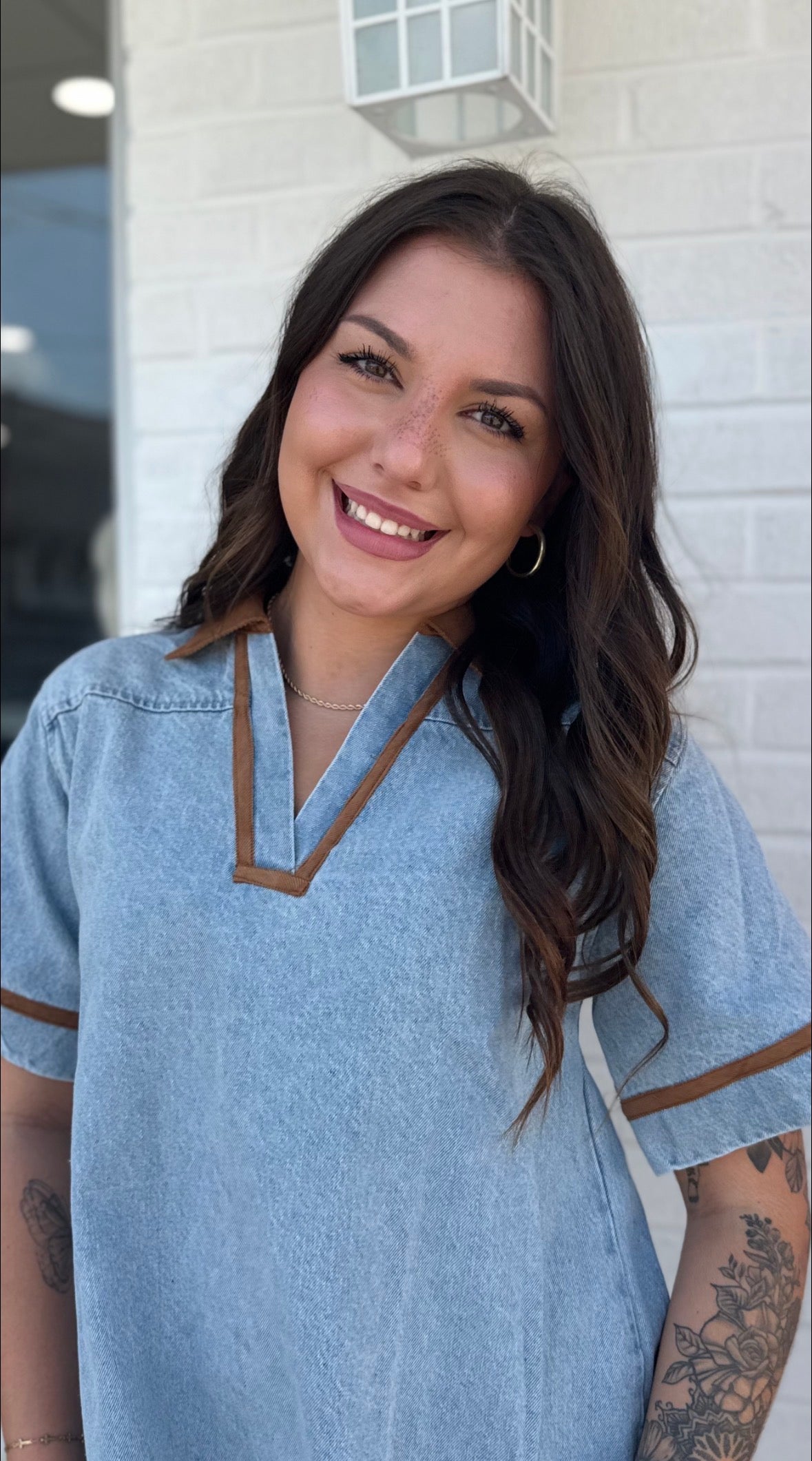 Day and Moon Denim Dress