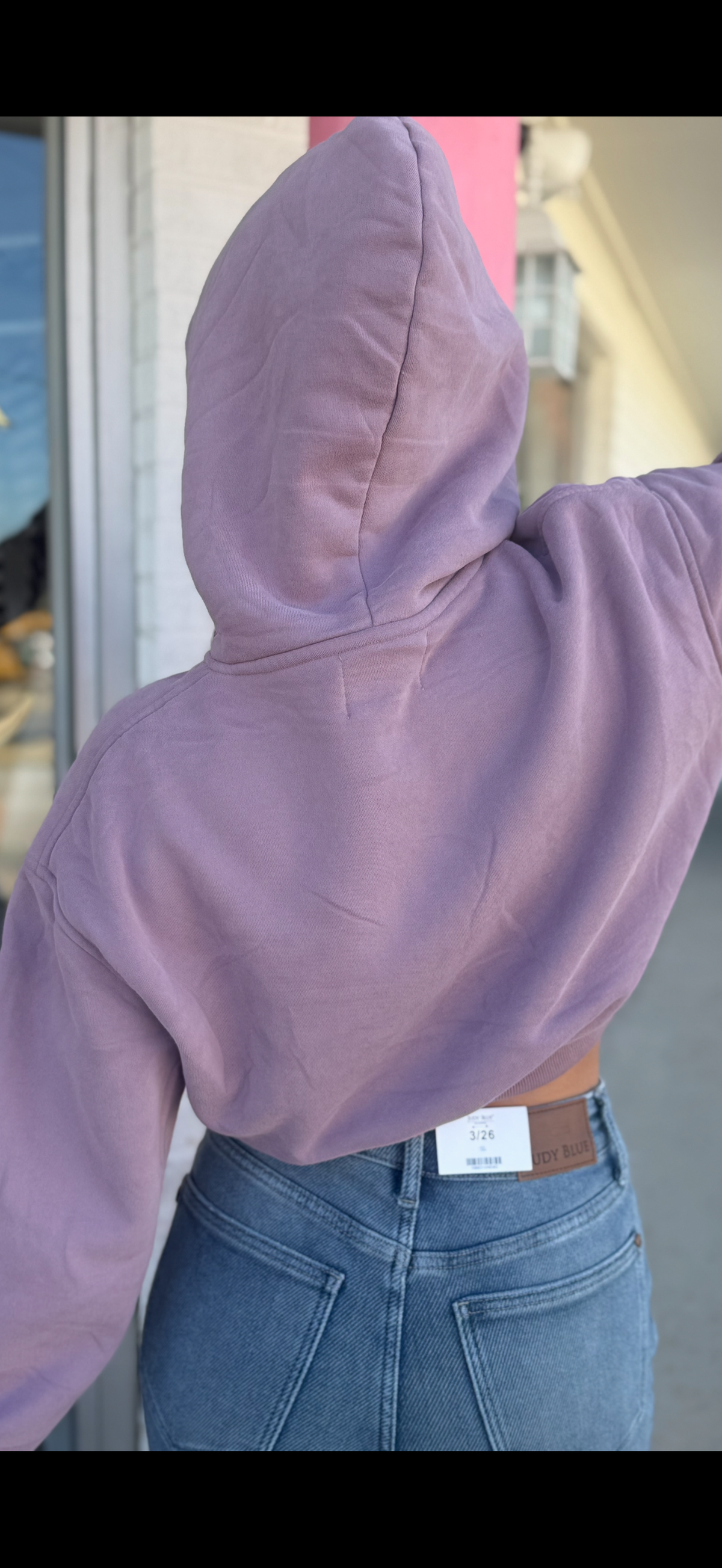 Cropped purple sweatshirt by Panache