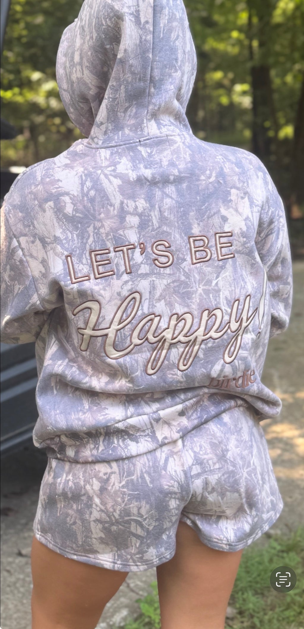 Camo Hoodie and Shorts Set