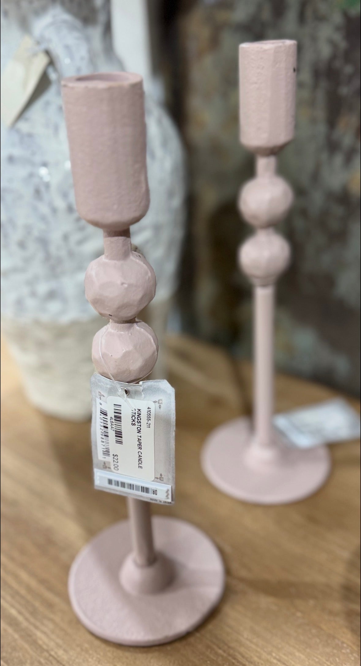 Pink Candel Holder