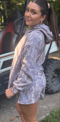 Camo Hoodie and Shorts Set