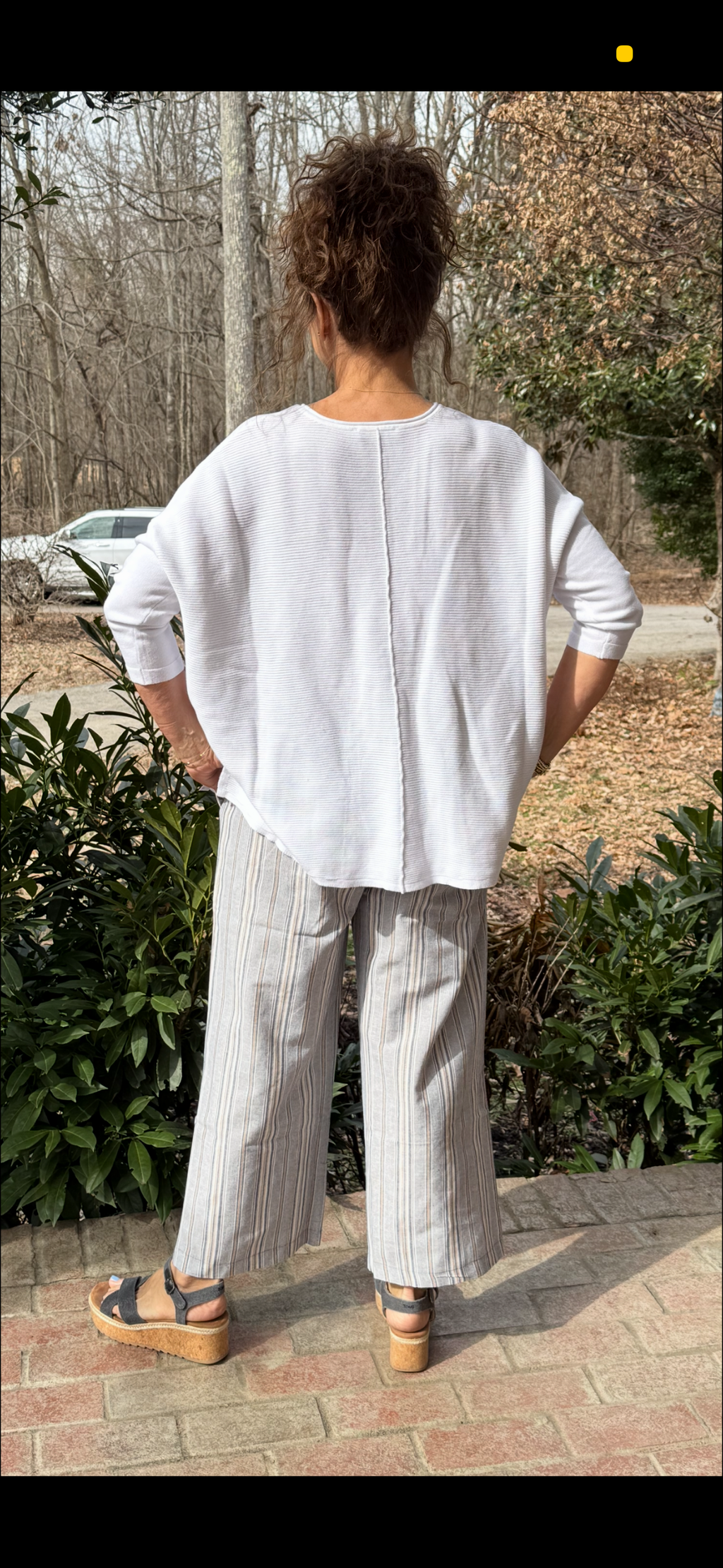 White 3-Quater Sleeve sweater