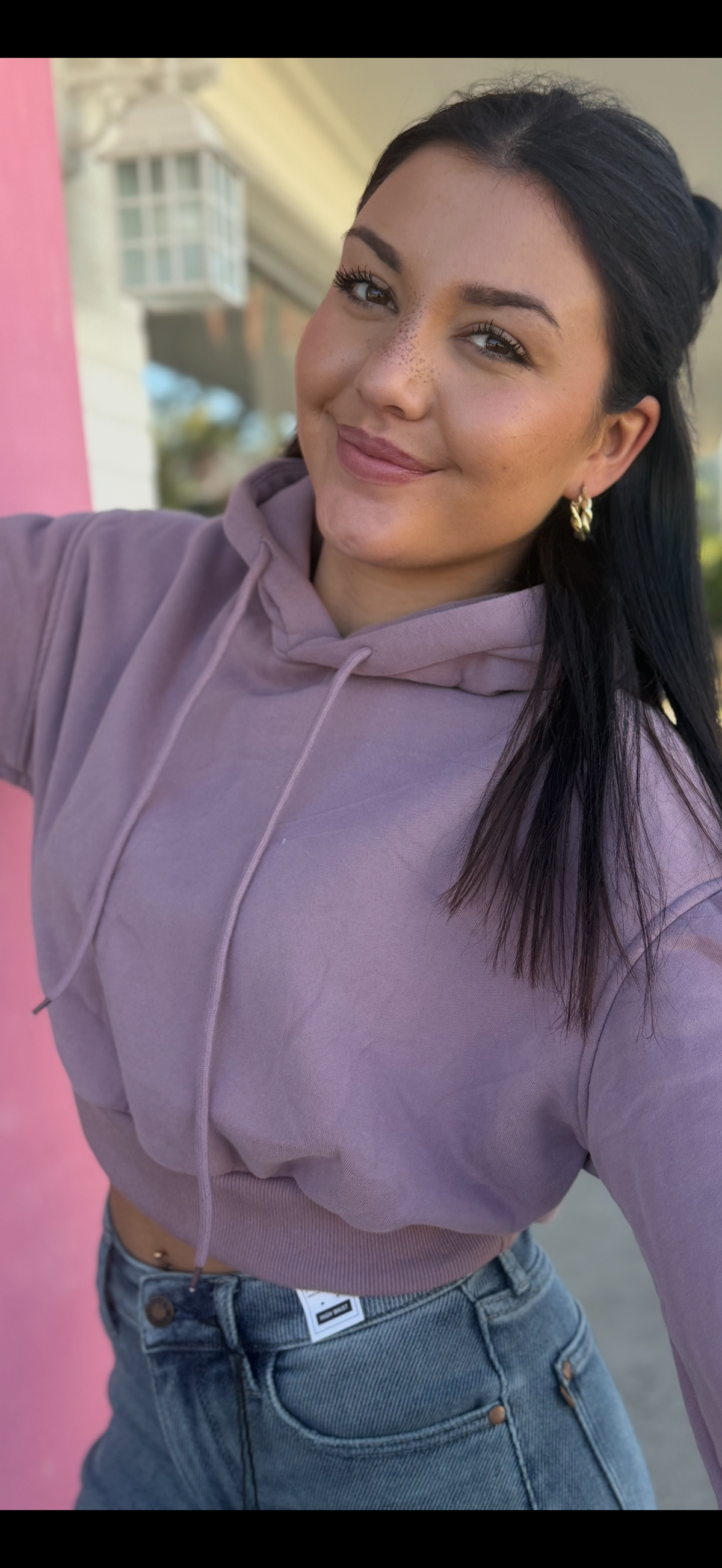 Cropped purple sweatshirt by Panache