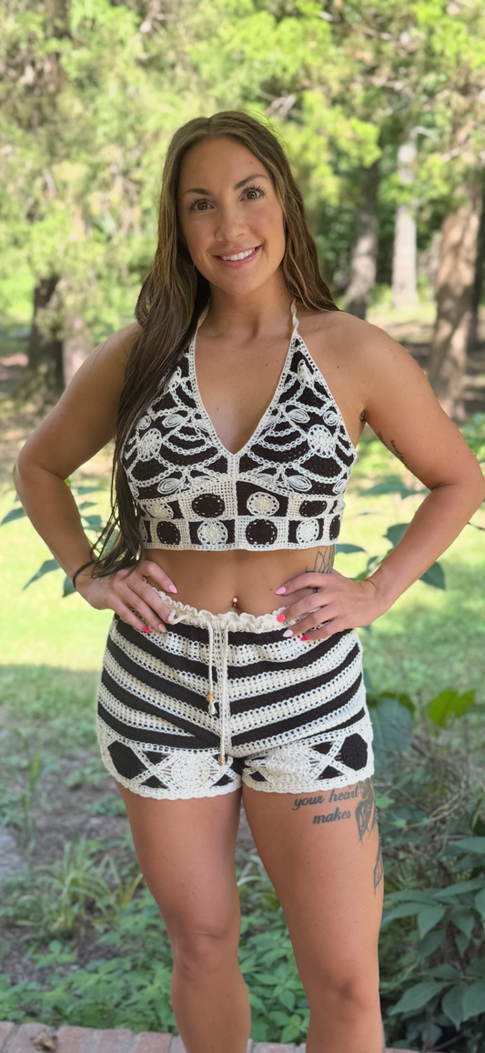 Black and White 2 piece set by Pol