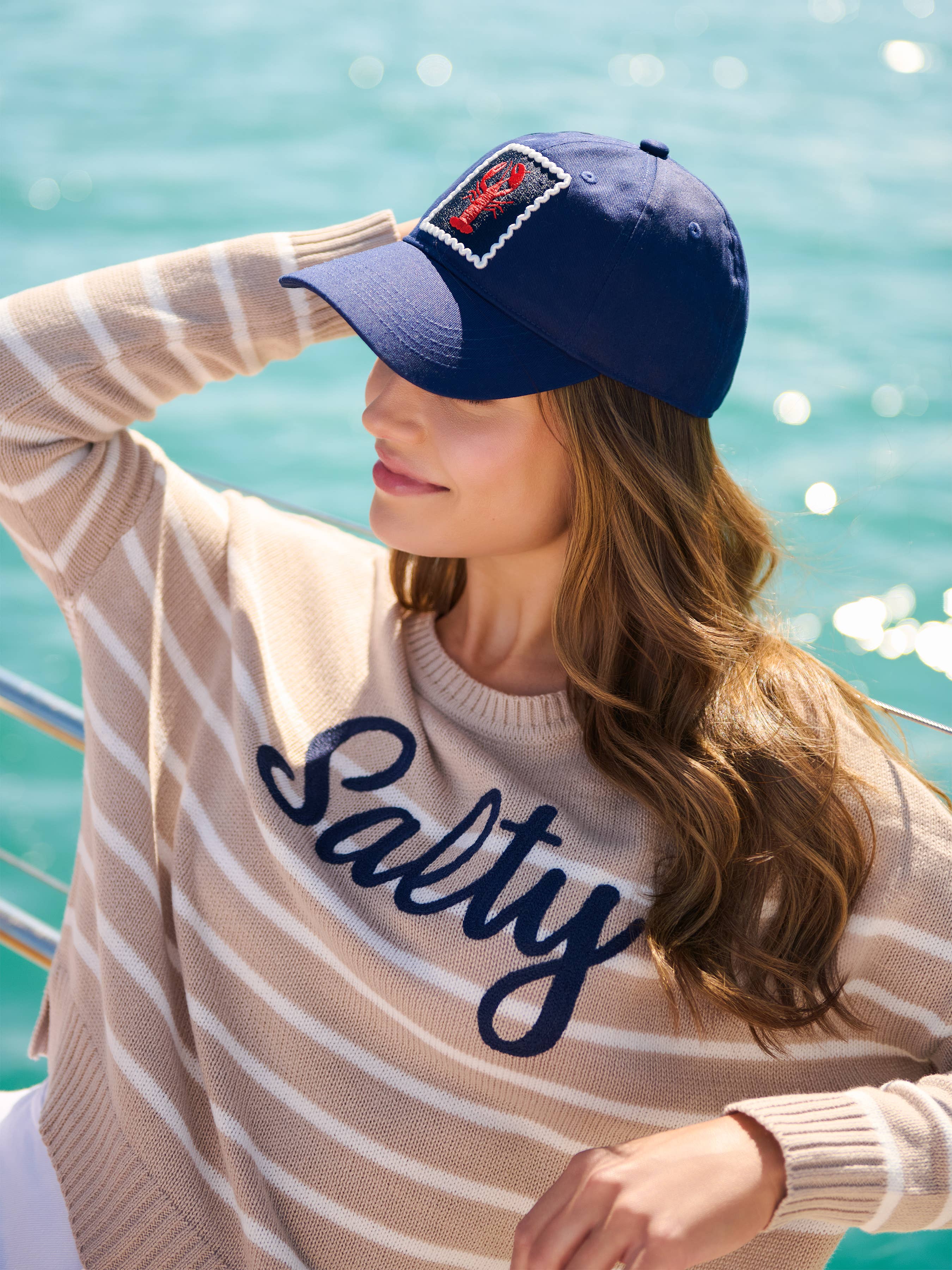 LOBSTER BALL CAP,NAVY