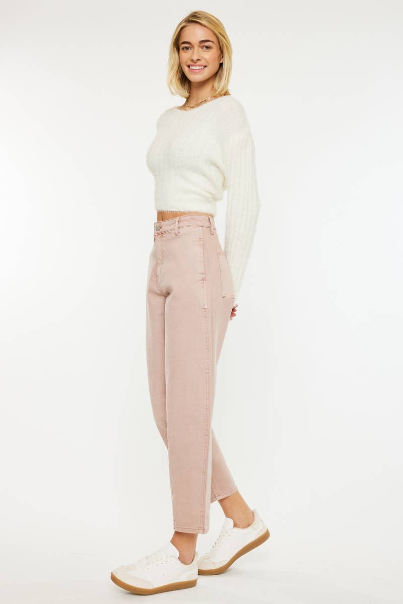 ULTRA HIGH RISE SLIM BARREL FIT JEANS-KC78032DP