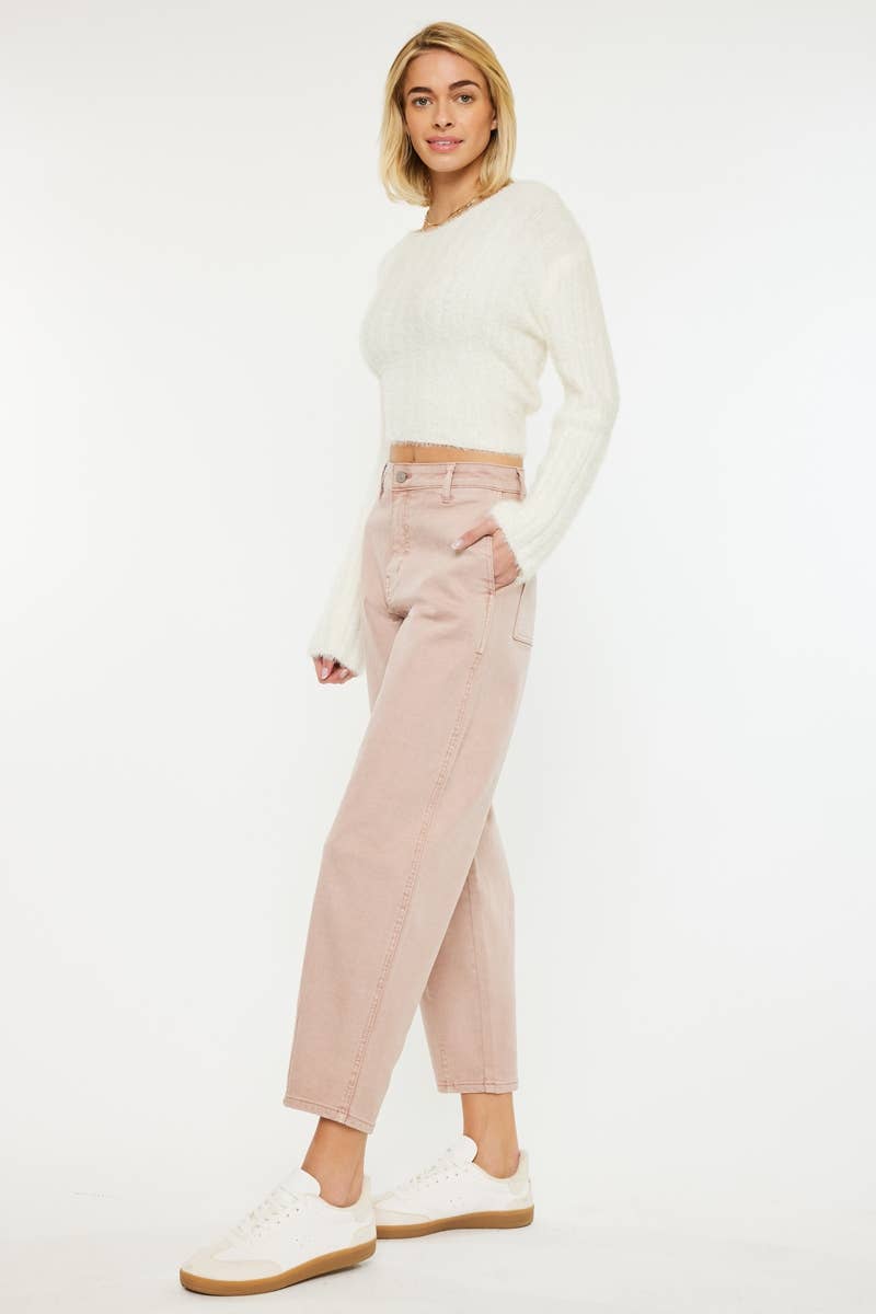 ULTRA HIGH RISE SLIM BARREL FIT JEANS-KC78032DP