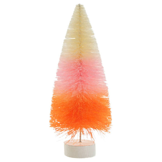 9" Round Candy Corn Bottlebrush Tree Fall