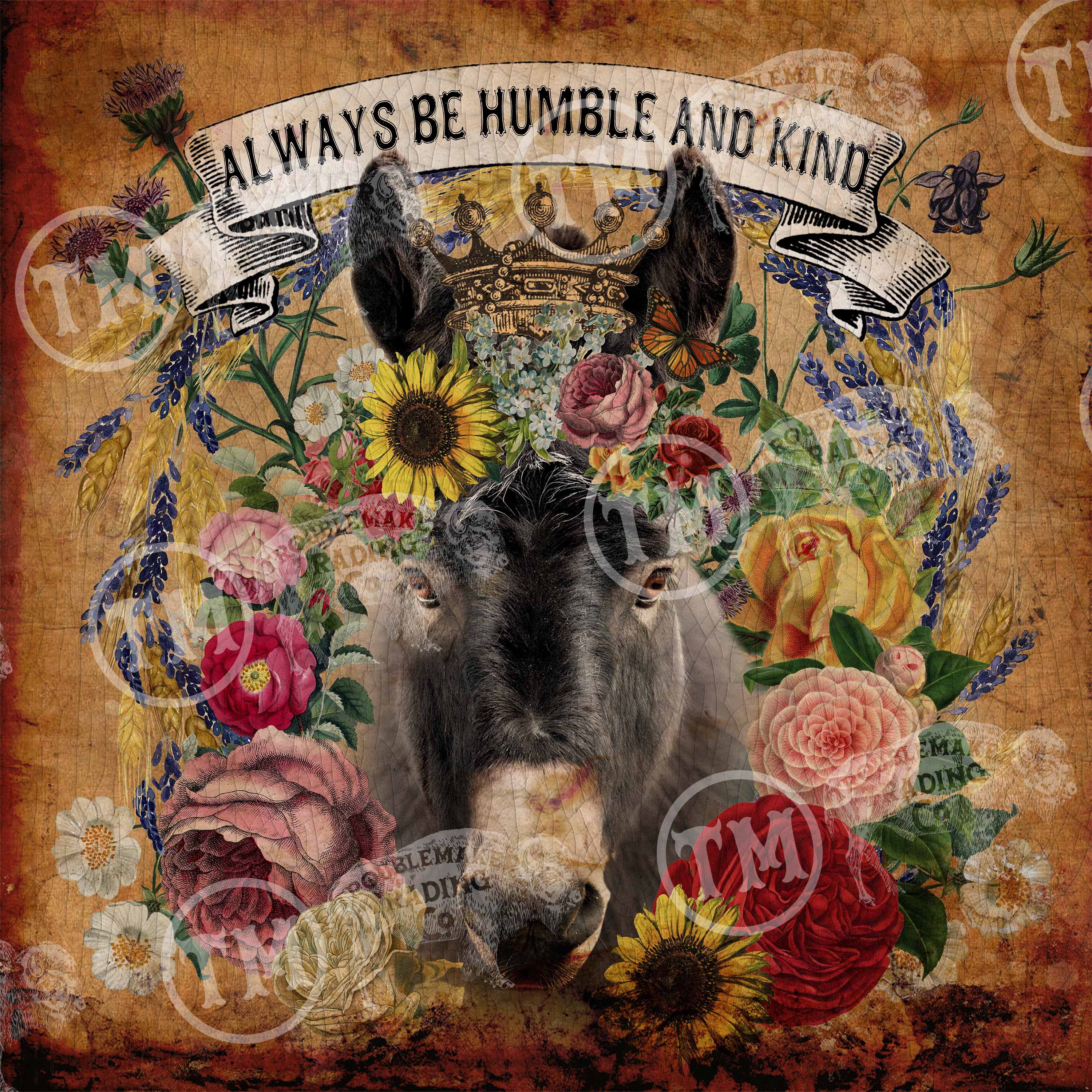 "Always be Humble and Kind"  Square Framed Artwork